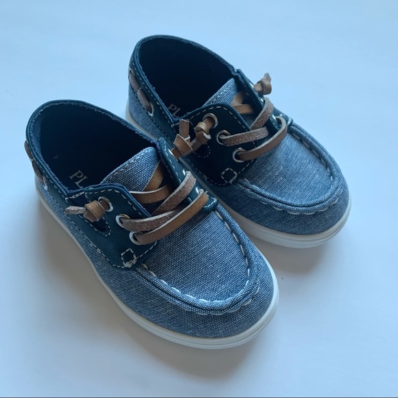 New - Baby boy boat shoes, size 5. ‘Sperry’ type slip on shoe in navy and denim. - Picture 7 of 8